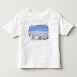 Camiseta De Bebé Oso polar cerda con cachorros