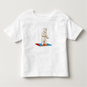 Camiseta De Bebé Oso polar como snowboard con Snowboard