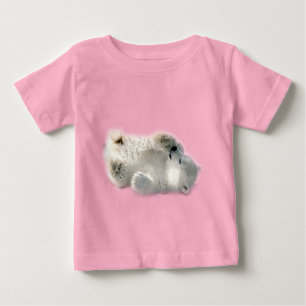 Camiseta De Bebé Oso Polar Cub Cute Animal Ártico Congelado Inviern