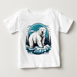 Camiseta De Bebé Oso polar de animales curados