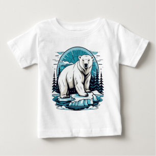 Camiseta De Bebé Oso polar de animales curados