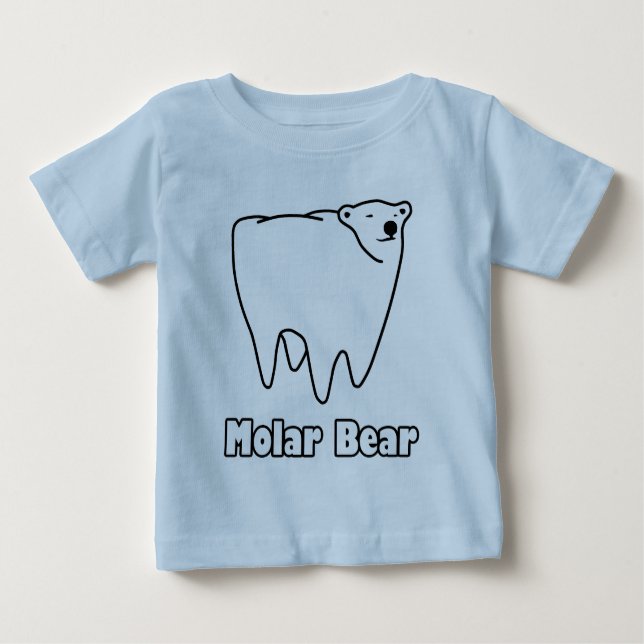 Camiseta De Bebé Oso polar del diente del oso molar (Anverso)