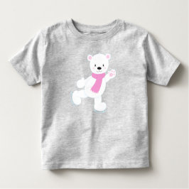 Camiseta De Bebé Oso Polar, Oso Blanco, Oso De Patinaje Hielo, Esca