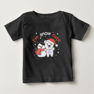 Camiseta De Bebé Oso Polar Soy Nieve Cute Snowman Nieve Pun