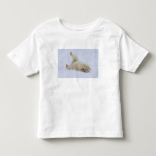 Camiseta De Bebé oso polar, Ursus maritimus, cachorro rodando