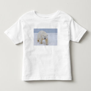 Camiseta De Bebé oso polar, Ursus maritimus, en hielo y nieve,