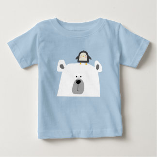 Camiseta De Bebé Oso polar y pingüino Scandi cute