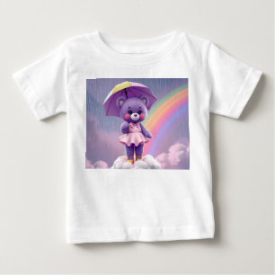 Camiseta De Bebé Oso Raro ~ Púrpura