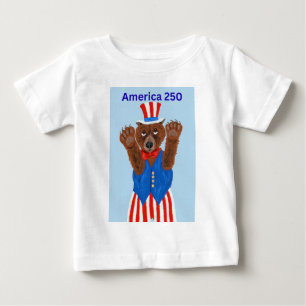Camiseta De Bebé Oso Tío Sam América 250