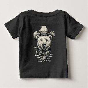 Camiseta De Bebé Oso Vaquero: ¿Este sombrero me hace parecer perro?