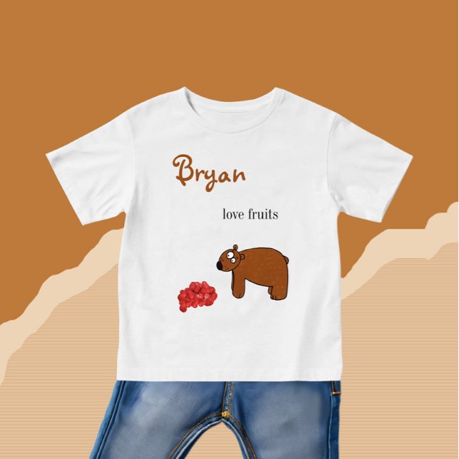 Camiseta De Bebé Oso y frambuesa (Subido por el creador)