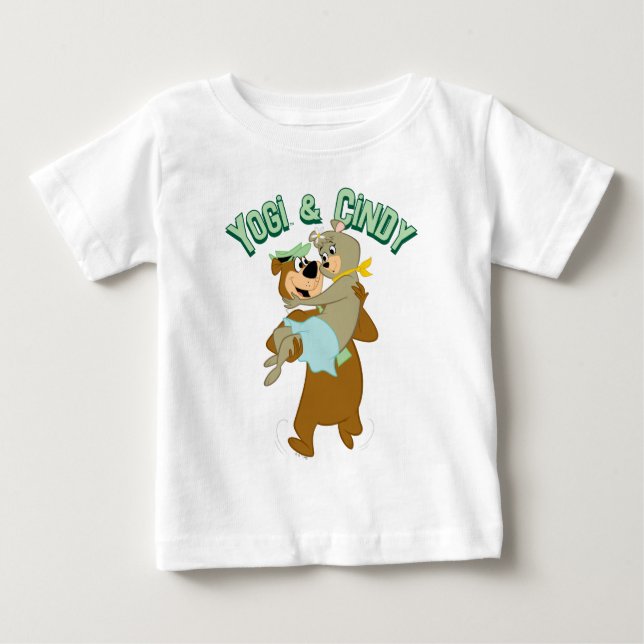 Camiseta De Bebé Oso Yogi Cargando Cindy Bear (Anverso)