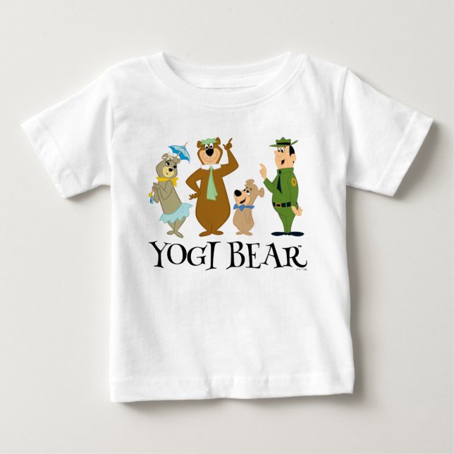 Camiseta De Bebé Oso Yogi y la rosa clásica de los amigos (Anverso)