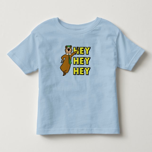 Camiseta De Bebé Oso Yogui Hey Hey Hey (Anverso)