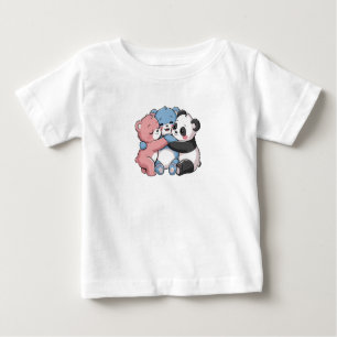 Camiseta De Bebé Osos de peluche con panda