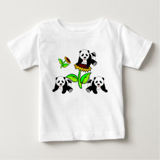 Camiseta De Bebé Osos de un girasol y de panda