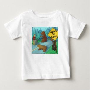 Camiseta De Bebé Osos divertidos de Rick London con relojes Comic