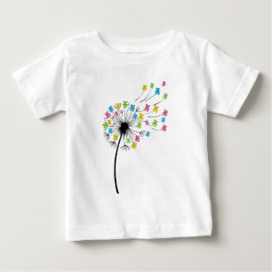 Camiseta De Bebé Osos lindos volando flujo de dandelia