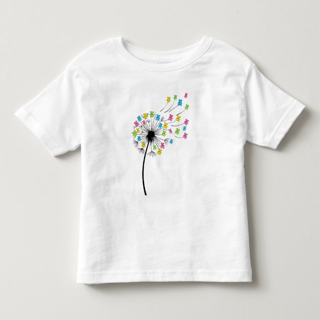 Camiseta De Bebé Osos lindos volando flujo de diente de león (Anverso)