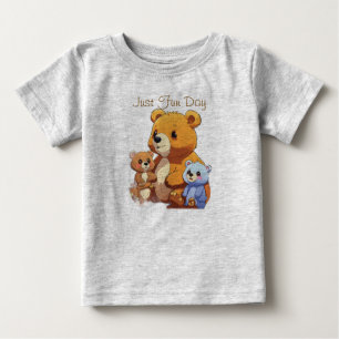 Camiseta De Bebé Osos Lindos y Adorables – Estilo de Calcomanía de 