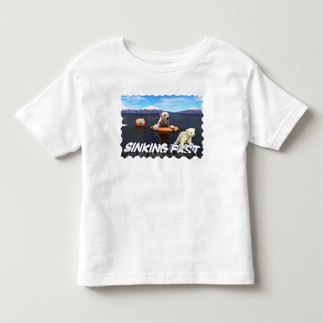 Camiseta De Bebé Osos Polares - Hundiendo Rápido (Anverso)
