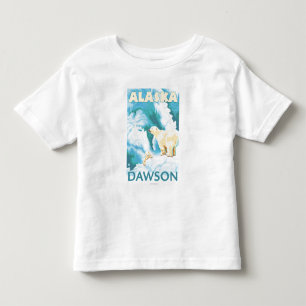 Camiseta De Bebé Osos polares y Cub - Dawson, Alaska