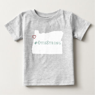 Camiseta De Bebé #OtisFuerte Soga Corazón Blanco