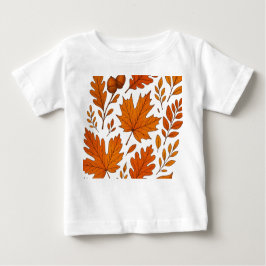 Camiseta De Bebé Otoño Botánico - Hojas de Caída Vintage