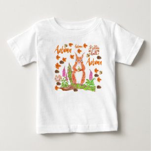 Camiseta De Bebé Otoño/Caída del Escudero Rojo