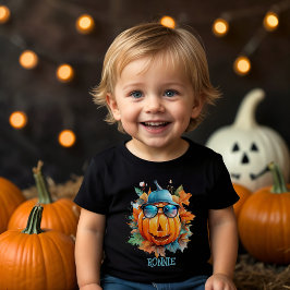 Camiseta De Bebé Otoño Calabaza Personalizado Halloween Niño
