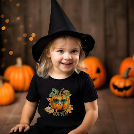 Camiseta De Bebé Otoño Calabaza Personalizado Halloween Niño