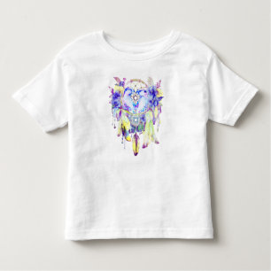 Camiseta De Bebé Otter Dreamcatcher Blue Yellow Floral