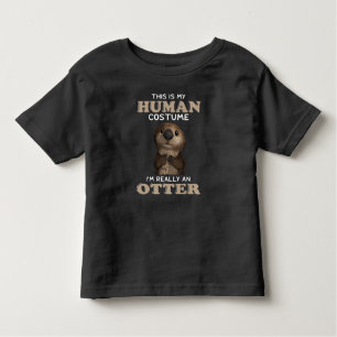 Camiseta De Bebé Otter Gift Mi disfraz humano soy realmente un ab