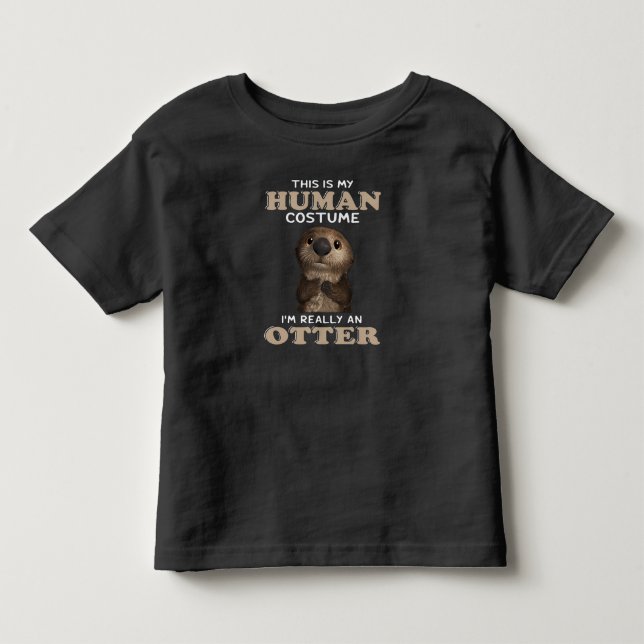 Camiseta De Bebé Otter Gift | Mi disfraz humano soy realmente un ab (Anverso)
