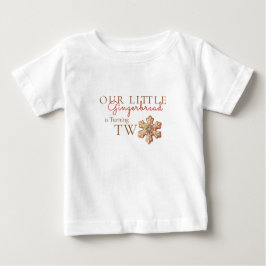Camiseta De Bebé Our little Gingerbread Turning Two