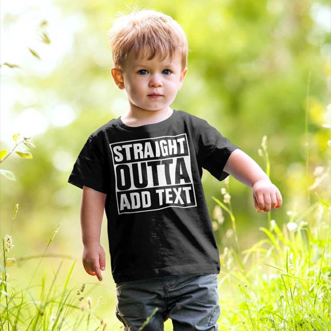 Camiseta De Bebé OUTTA DIRECTA - agrega tu texto aquí/crea el propi (Subido por el creador)