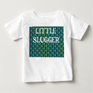 Camiseta De Bebé Ovales y semicírculos retro turquesa