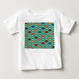 Camiseta De Bebé Óvalos azules de los 70