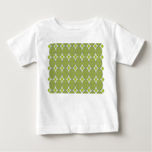 Camiseta De Bebé Ovalos de Art Deco Verde