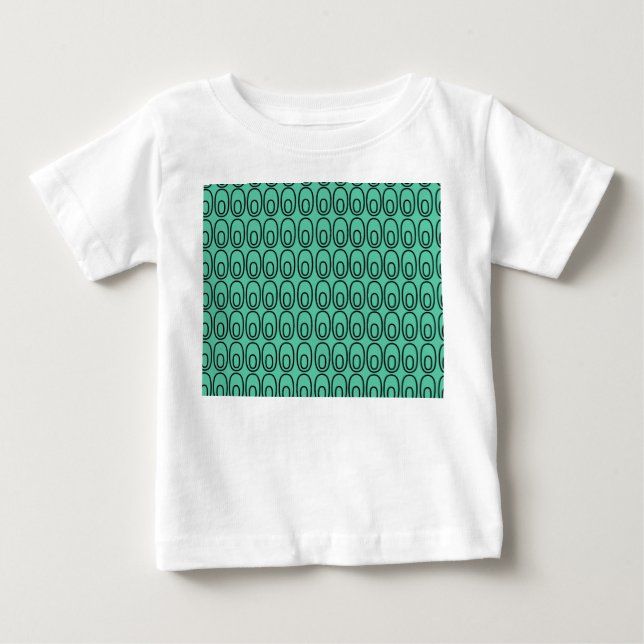 Camiseta De Bebé Ovalos Verdes De Mint Repetidos (Anverso)