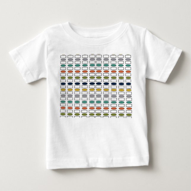 Camiseta De Bebé Ovalos y Rectángulos (Anverso)