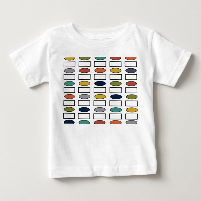 Camiseta De Bebé Ovalos y Rectángulos (Anverso)