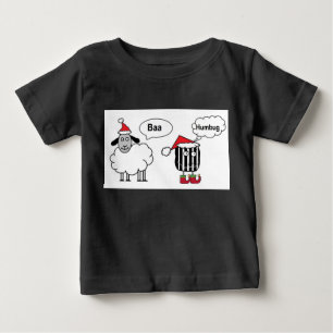 Camiseta De Bebé Oveja de dibujos animados divertida de Navidad Baa