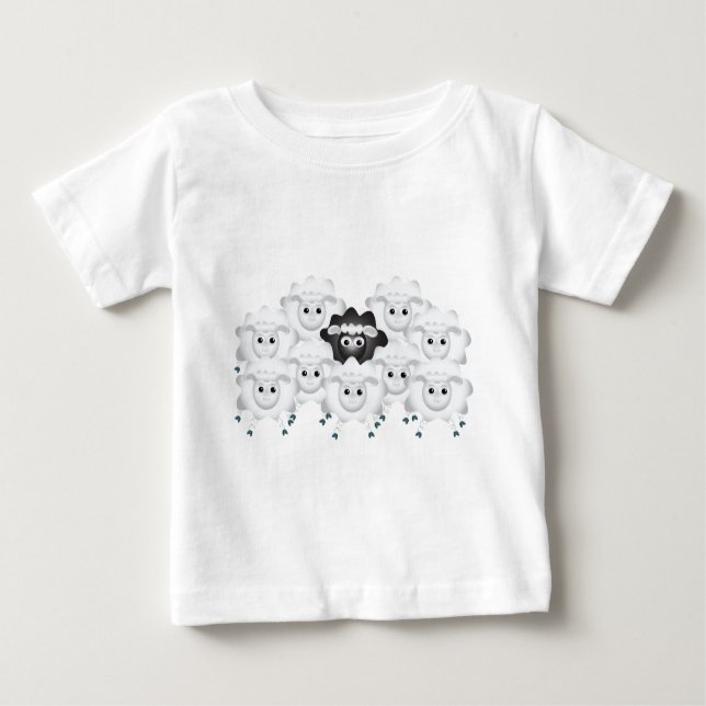 Camiseta De Bebé Oveja negra de la familia (Anverso)