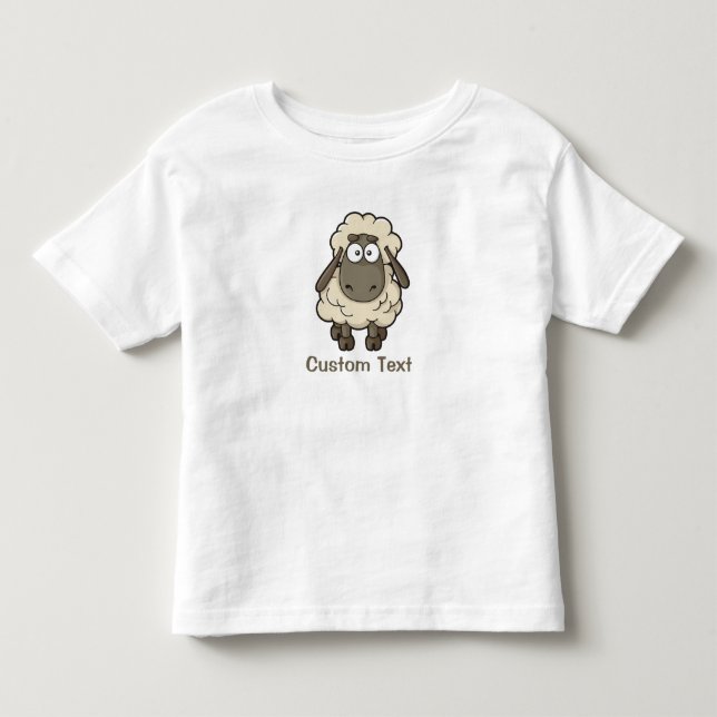 Camiseta De Bebé Oveja Personalizado Beige (Anverso)