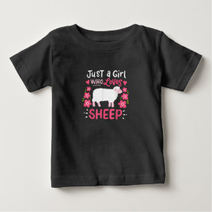 Camiseta De Bebé Oveja Rosa   Regalo de Solo una Chica que Ama las 