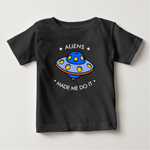 Camiseta De Bebé OVNI Lindo   Alienígenas Divertidos