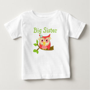 Camiseta De Bebé Owl Big Sister