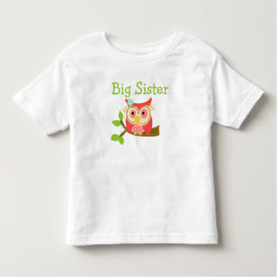 Camiseta De Bebé Owl Big Sister