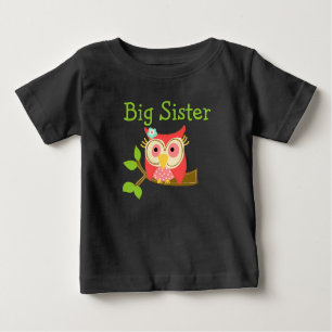 Camiseta De Bebé Owl Big Sister